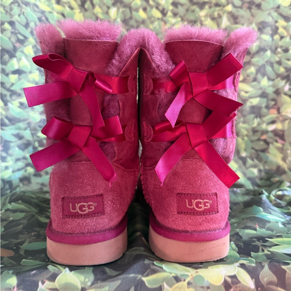 UGG Bailey Bow Fuchsia Boots